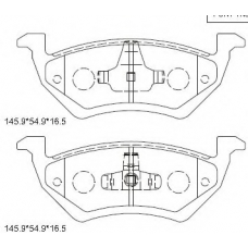 KD6514 ASIMCO Комплект тормозных колодок, дисковый тормоз