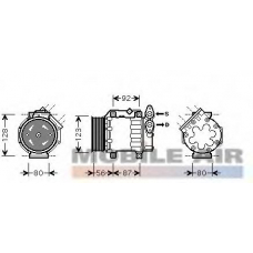 1800K431 VAN WEZEL Компрессор, кондиционер