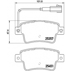 8DB 355 019-801 HELLA PAGID Комплект тормозных колодок, дисковый тормоз