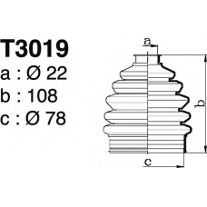 T3019 DEPA Комплект пылника, приводной вал