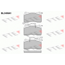 BL2499A1 FTE Комплект тормозных колодок, дисковый тормоз