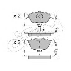 822-832-0 CIFAM Комплект тормозных колодок, дисковый тормоз