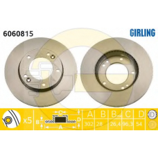 6060815 GIRLING Тормозной диск