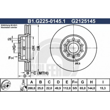 B1.G225-0145.1 GALFER Тормозной диск