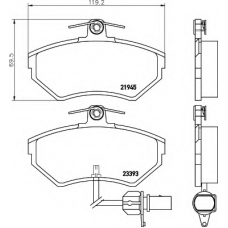 8DB 355 018-451 HELLA Комплект тормозных колодок, дисковый тормоз