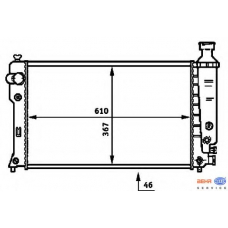 8MK 376 717-661 HELLA Радиатор, охлаждение двигателя