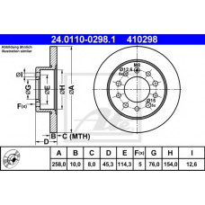 24.0110-0298.1 ATE Тормозной диск