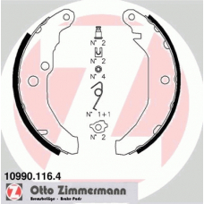 10990.116.4 ZIMMERMANN Комплект тормозных колодок