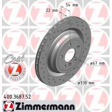 400.3687.52 ZIMMERMANN Тормозной диск