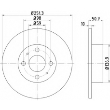 8DD 355 101-091 HELLA PAGID Тормозной диск