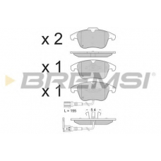 BP3394 BREMSI Комплект тормозных колодок, дисковый тормоз