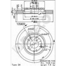 BS 8433 BRECO Тормозной диск