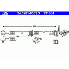 24.5281-0553.3 ATE Тормозной шланг