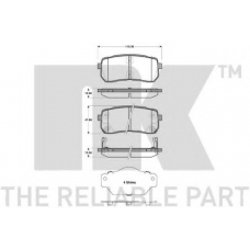 223432 NK Комплект тормозных колодок, дисковый тормоз