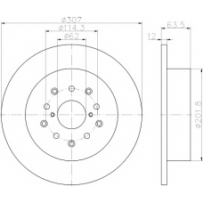 8DD 355 114-931 HELLA PAGID Тормозной диск