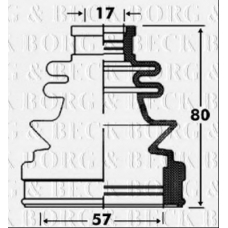 BCB2855 BORG & BECK Пыльник, приводной вал