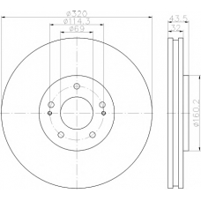 8DD 355 114-841 HELLA PAGID Тормозной диск