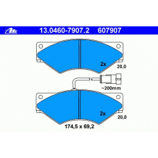 13.0460-7907.2 ATE Колодки тормозные