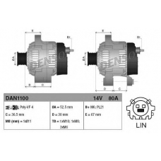 DAN1100 DENSO Генератор