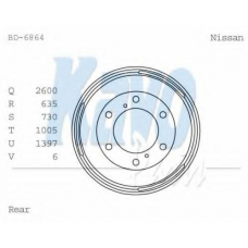 BD-6864 KAVO PARTS Тормозной барабан