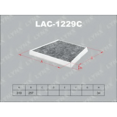 LAC-1229C LYNX Lac-1229c фильтр салона lynx