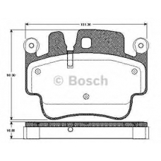 0 986 TB2 854 BOSCH Комплект тормозных колодок, дисковый тормоз