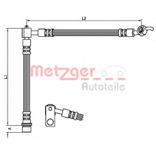 4110103 METZGER Тормозной шланг