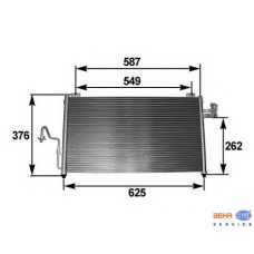 8FC 351 301-091 HELLA Конденсатор, кондиционер