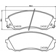 8DB 355 013-541 HELLA Комплект тормозных колодок, дисковый тормоз