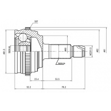 AW1510053A AYWIPARTS Шарнирный комплект, приводной вал