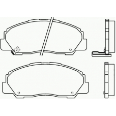 P 16 010 BREMBO Комплект тормозных колодок, дисковый тормоз