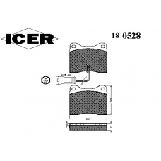 180528 ICER Комплект тормозных колодок, дисковый тормоз