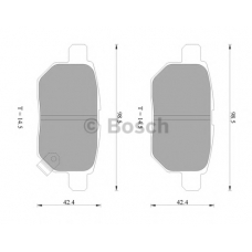 0 986 AB2 269 BOSCH Комплект тормозных колодок, дисковый тормоз