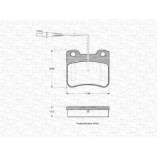 363702160528 MAGNETI MARELLI Комплект тормозных колодок, дисковый тормоз