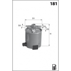 ELG5404 MECAFILTER Топливный фильтр