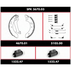 SPK 3670.03 ROADHOUSE Комплект тормозов, барабанный тормозной механизм