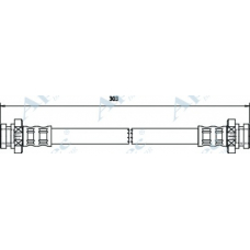 HOS3474 APEC Тормозной шланг