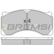BP7295 BREMSI Комплект тормозных колодок, дисковый тормоз