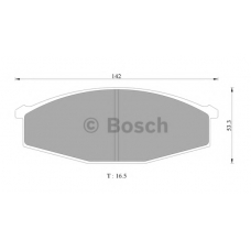 0 986 AB2 239 BOSCH Комплект тормозных колодок, дисковый тормоз