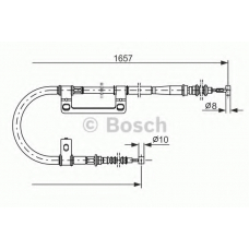 1 987 477 501 BOSCH Трос, стояночная тормозная система