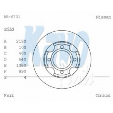 BR-6701 KAVO PARTS Тормозной диск