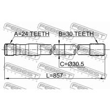 0112-LC80RH FEBEST Приводной вал