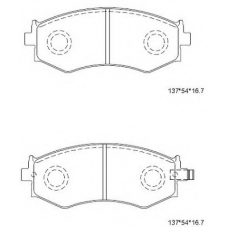 KD1765 ASIMCO Комплект тормозных колодок, дисковый тормоз