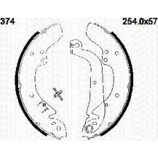 8100 10374 TRIDON Brake shoes