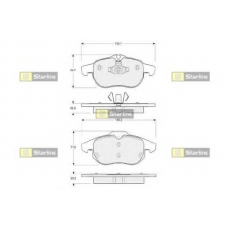 BD S318P STARLINE Комплект тормозных колодок, дисковый тормоз