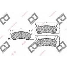 BP1459 DJ PARTS Комплект тормозных колодок, дисковый тормоз