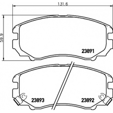 T2103 PAGID Комплект тормозных колодок, дисковый тормоз