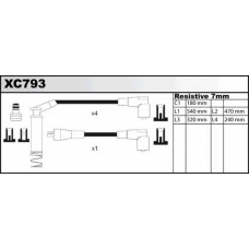 XC793 QUINTON HAZELL Комплект проводов зажигания