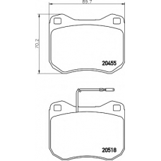 8DB 355 017-421 HELLA Комплект тормозных колодок, дисковый тормоз