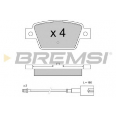BP3511 BREMSI Комплект тормозных колодок, дисковый тормоз